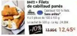 Thiriet Filets de cabillaud panés offre