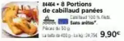 Thiriet 8 portions de cabillaud panées offre
