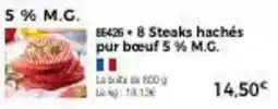 Thiriet 8 steaks hachés pur bœuf offre