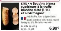 Thiriet 4 boudins blancs supérieurs à la truffe blanche d'été offre