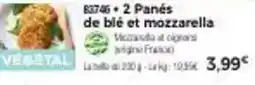 Thiriet 2 panés de blé et mozzarella offre