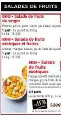 Thiriet Salade de fruits offre