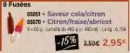 Thiriet Saveur cola/citron/traise/abricot offre