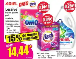 Norma ARIEL OMO Dash Lessive offre