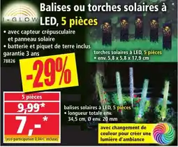 Norma Balises ou torches solaires à led 5 pieces offre