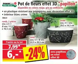 Norma Pot de fleurs effet 3d papillon offre