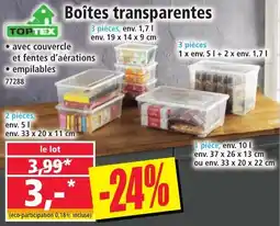 Norma Boîtes transparentes offre