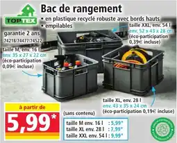 Norma Bac de rangement offre