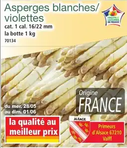 Norma Asperges blanches violettes offre