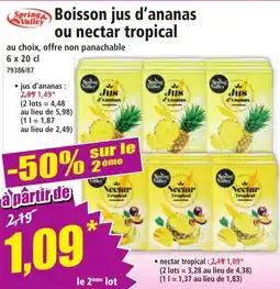 Norma Boisson jus d'ananas ou nectar tropical offre