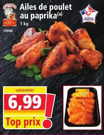 Norma Ailes de poulet au paprika offre