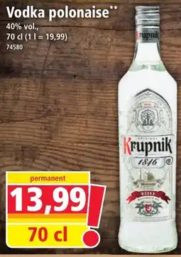 Norma Vodka polonaise offre