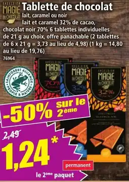 Norma Tablette de chocolat offre