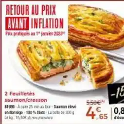 Thiriet Feuilletés saumon/cresson offre