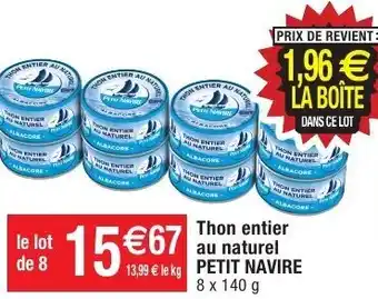 Thon entier au naturel
