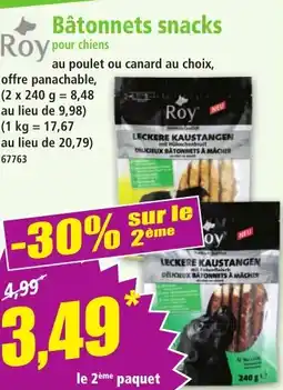 Norma Bâtonnets snacks offre