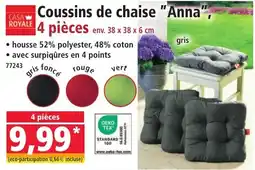 Norma Coussins de chaise anna offre