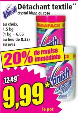 Norma Détachant textile offre
