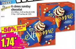 Norma 6 cônes sunday chocolat offre
