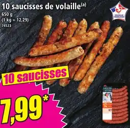 Norma 10 saucisses de volaille offre