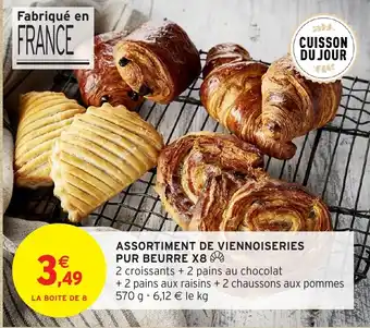 Intermarché Express Assortiment de viennoiseries pur beurre x8 offre