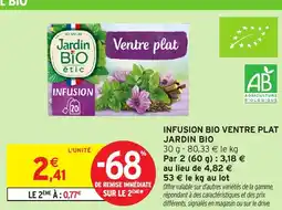 Intermarché Express Infusion bio ventre plat jardin bio offre