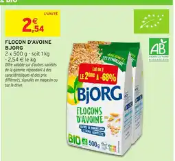 Intermarché Express Flocon d'avoine bjorg offre