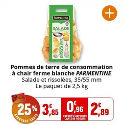 Coccinelle Express PARMENTINE Pommes de terre de consommation à chair ferme blanche offre
