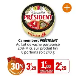 Coccinelle Express PRÉSIDENT Camembert offre