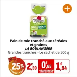 Coccinelle Express LA BOULANGÈRE Pain de mie tranché aux céréales et graines offre