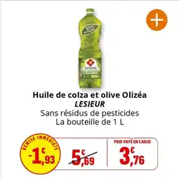 Coccinelle Express LESIEUR Huile de colza et olive Olizéa offre