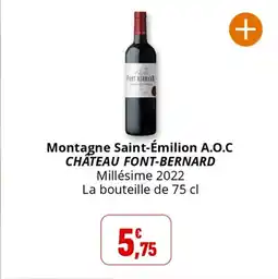 CHATEAU FONT-BERNARD Montagne Saint-Émilion A.O.C