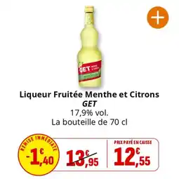 Coccinelle Express GET Liqueur Fruitée Menthe et Citrons offre