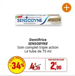 Coccinelle Express SENSODYNE Dentifrice offre