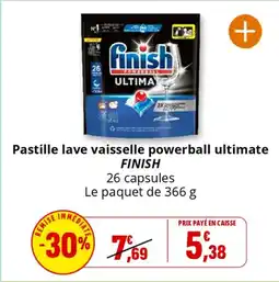 Coccinelle Express FINISH Pastille lave vaisselle powerball ultimate offre