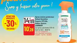 G20 GARNIER Spray solaire protecteur Enfant Sensitive Expert+ FPS 50+ Ambre Solaire offre
