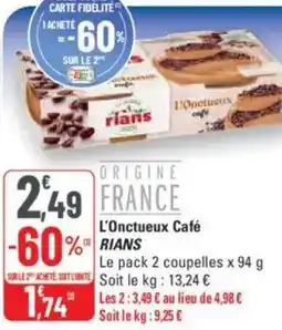 G20 RIANS L'Onctueux Café offre
