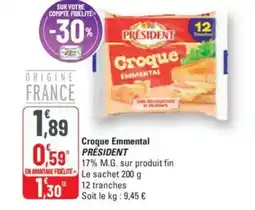 G20 EMMENTAL Croque Emmental offre