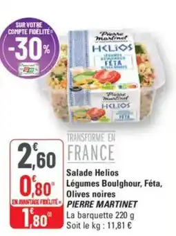 G20 PIERRE MARTINET Salade Helios Légumes Boulghour, Féta, Olives noires offre