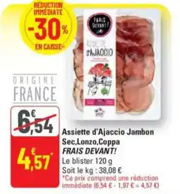G20 FRAIS DEVANT! Assiette d'Ajaccio Jambon Sec,Lonzo,Coppa offre