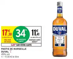 Intermarché Express Pastis de marseille duval offre