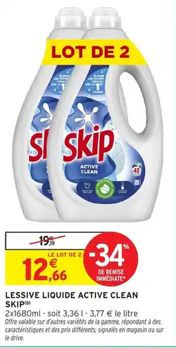 Intermarché Express Lessive liquide active clean skip offre
