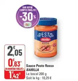 G20 BARILLA Sauce Pesto Rosso offre