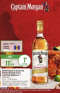Intermarché Express Spiritueux à base de rhum spiced gold captain morgan offre