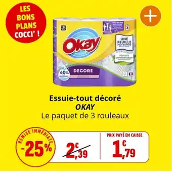 Coccinelle Supermarché Essuie-tout décoré okay offre