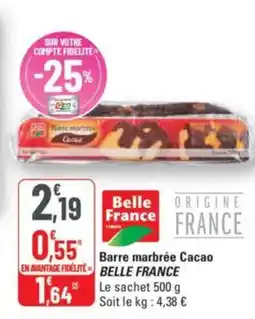 G20 BELLE FRANCE Barre marbrée Cacao offre