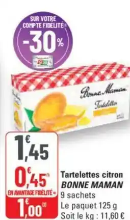 G20 BONNE MAMAN Tartelettes citron offre