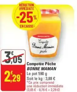 G20 BONNE MAMAN Compotée Pêche offre