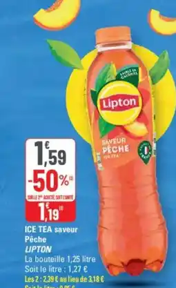 G20 LIPTON Ice tea saveur pêche offre