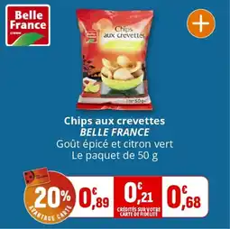 Coccinelle Supermarché Chips aux crevettes belle france offre